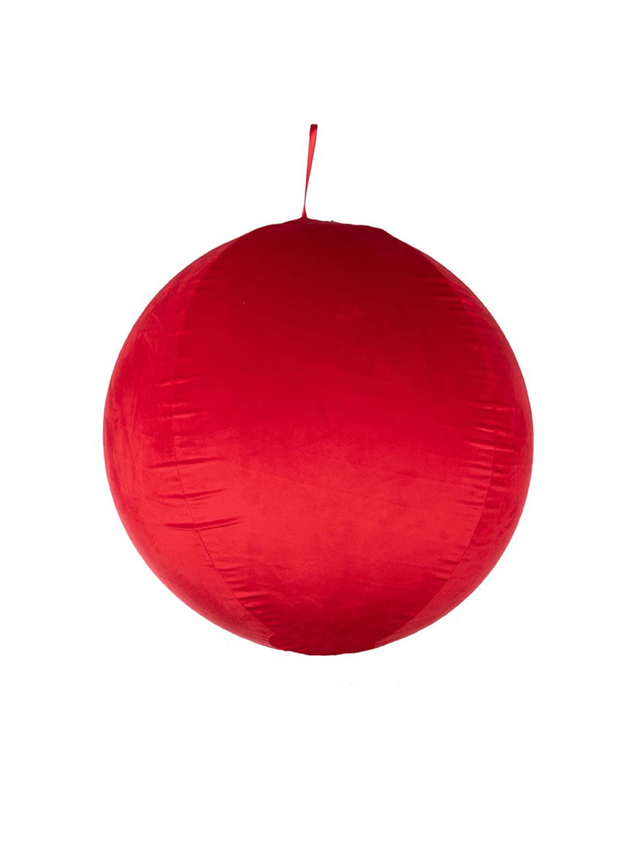 PALLA NATALIZIA VELLUTO ROSSA