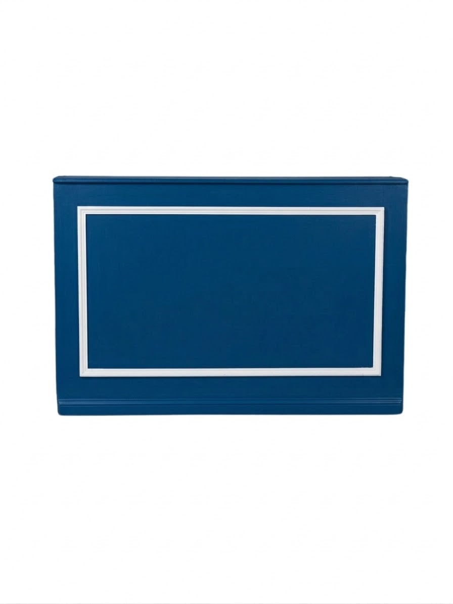 BANCONE BAR BAIA COMPONIBILE - BLU CON BOISERIE BIANCA