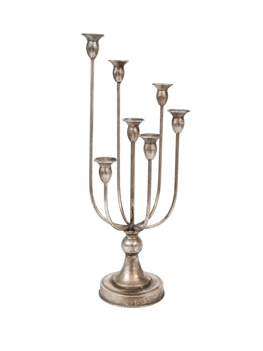 CANDELABRO NINFEA ALLUMINIO - 7 BRACCIA