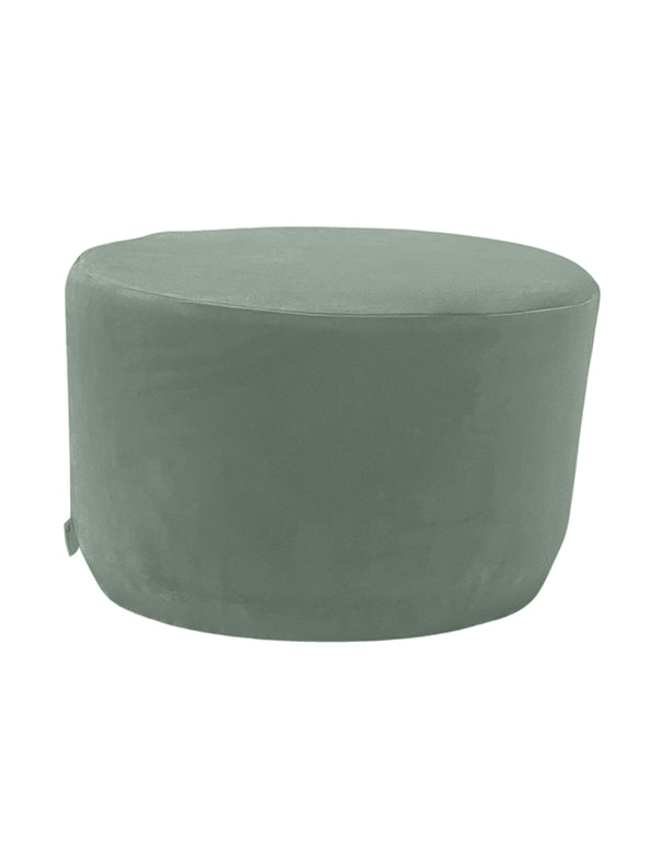 POUF ELIZABETH OVALE CON COPERTURA FASCIA ORO - VELLUTO VERDE LADUREE