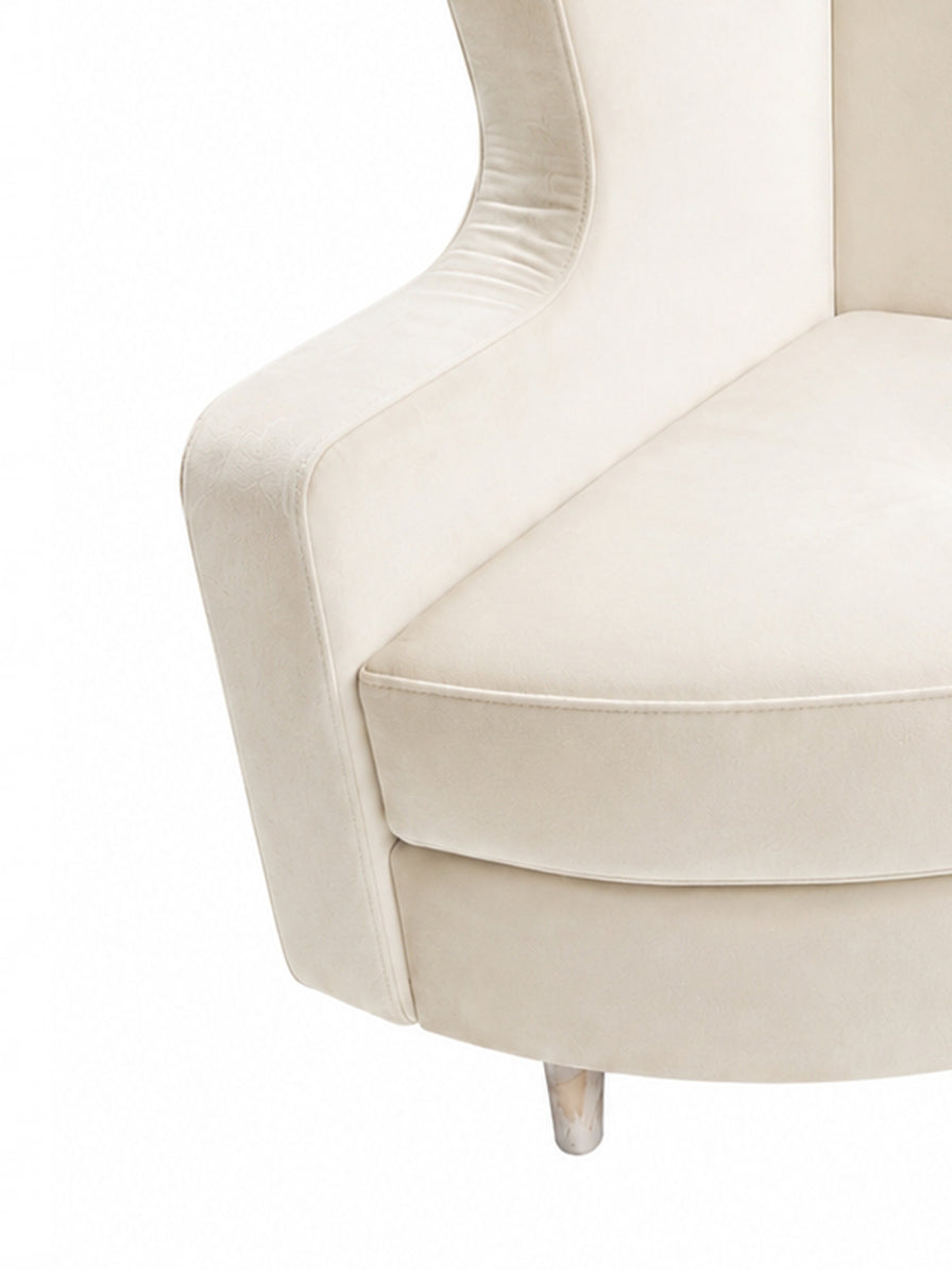 COPERTURA DIVANO CIRCLE VELLUTO BIANCO ICE