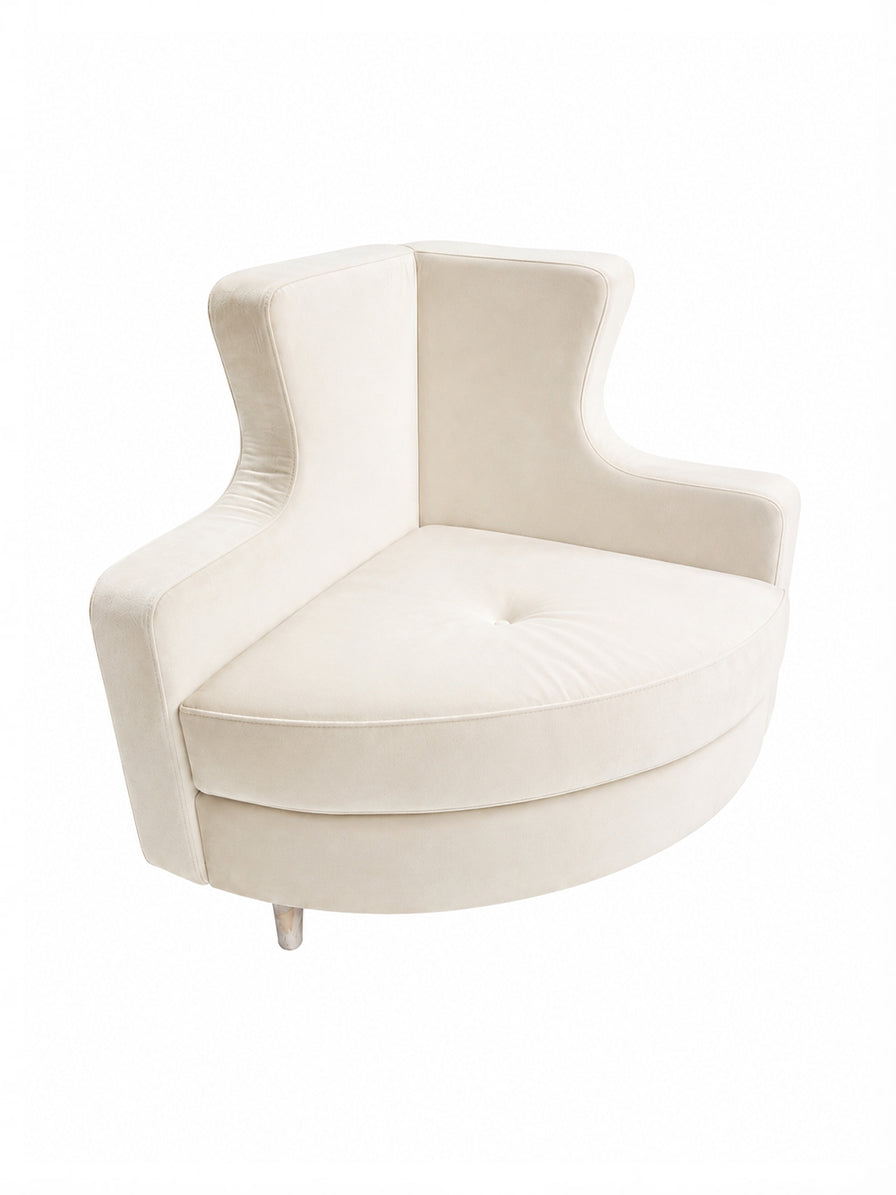 COPERTURA DIVANO CIRCLE VELLUTO BIANCO ICE