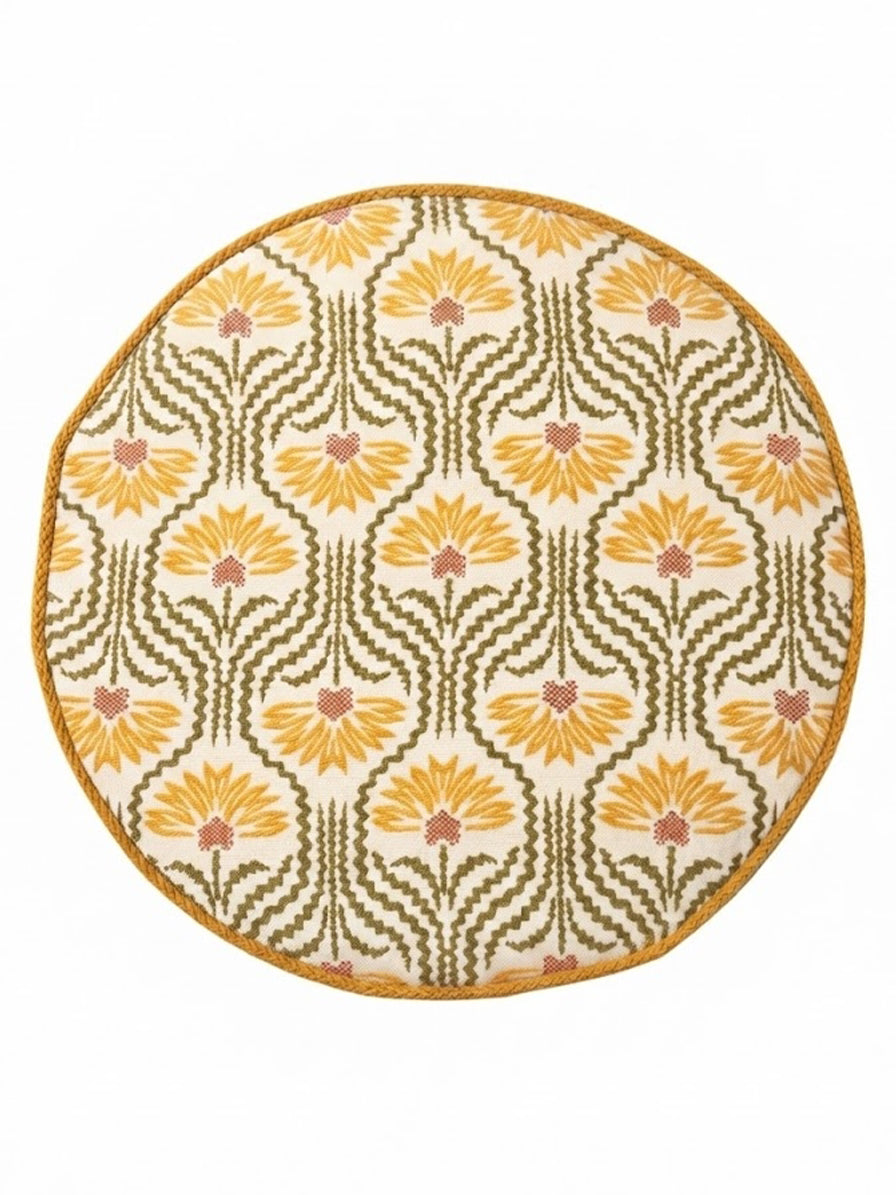CUSCINO SEDUTA SGABELLO WOOD CODA DI TOPO GIALLO