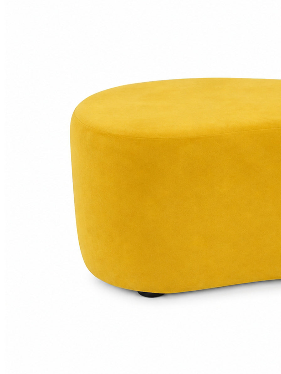 PANCA ONDA IN VELLUTO GIALLO