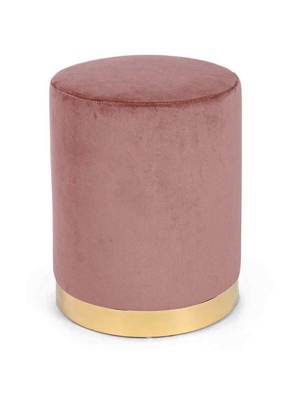 POUF ELIZABETH TONDO ROSA ANTICO