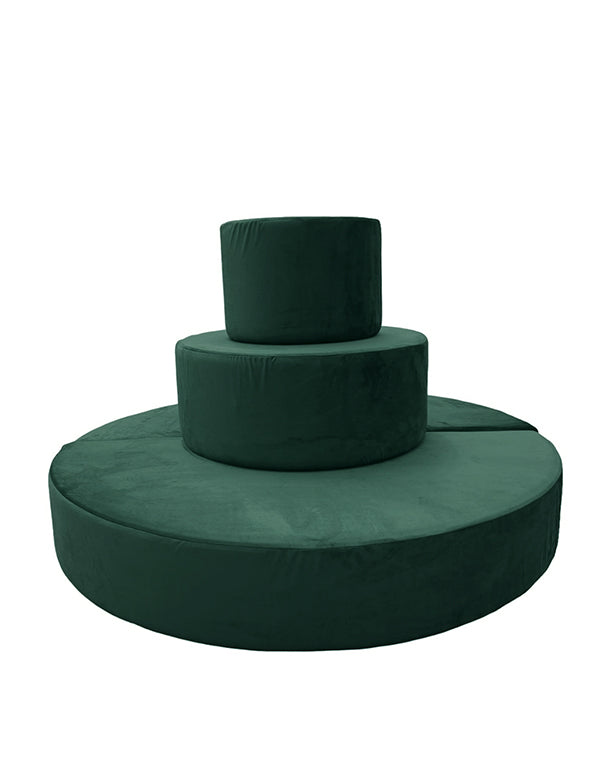 COPERTURA DIVANO TORTA VELLUTO VERDE INGLESE
