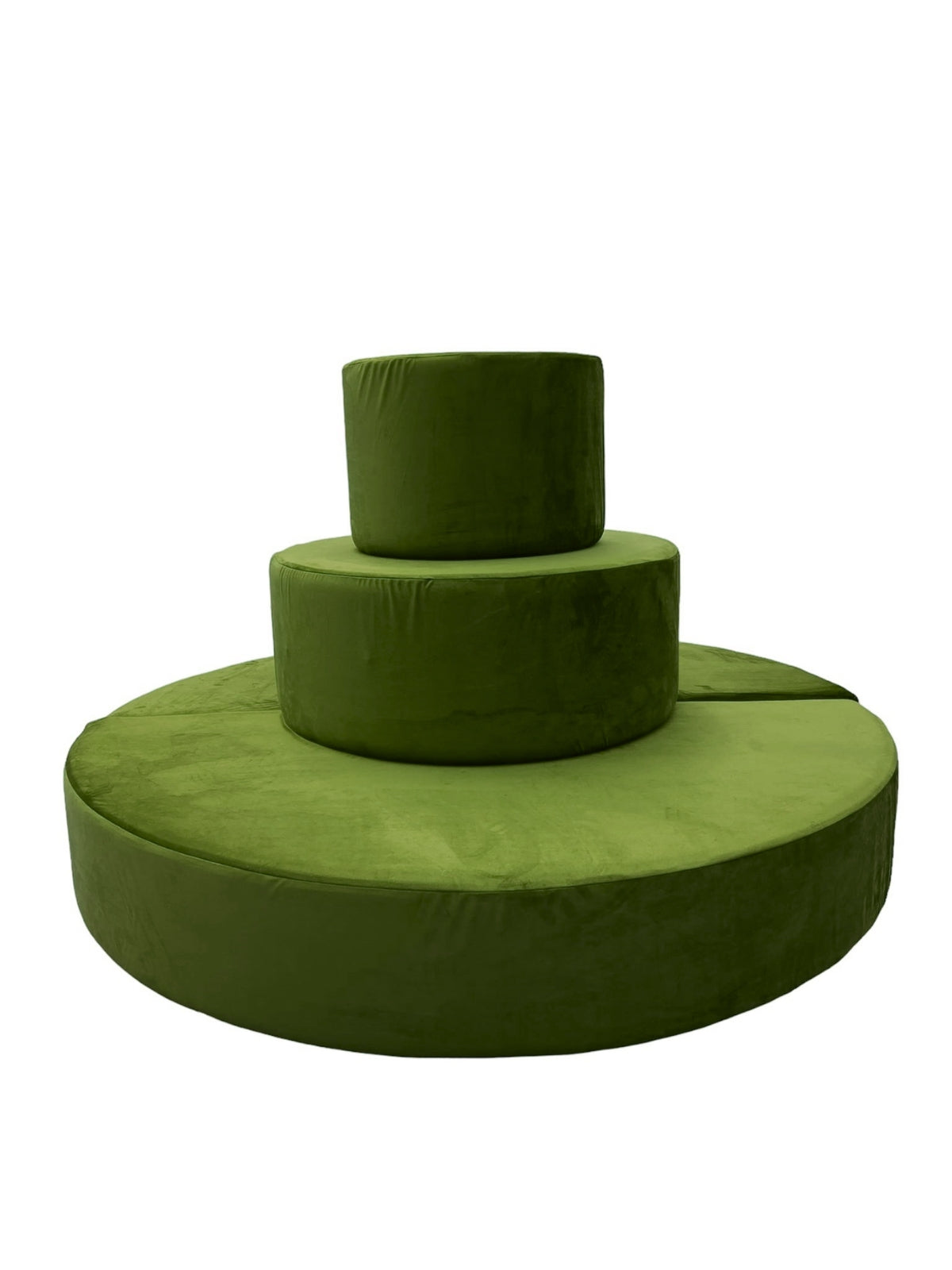 COPERTURA DIVANO TORTA VELLUTO VERDE BOSCO