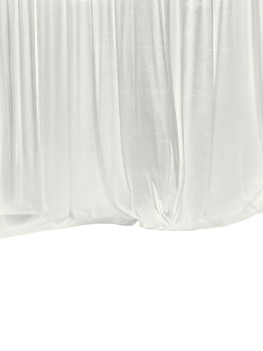 TENDA PLISSETTATA IN VELLUTO BIANCO ICE