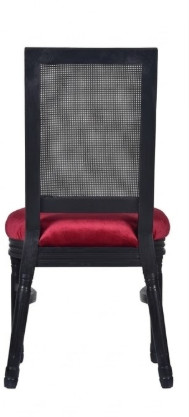CUSCINO IN VELLUTO ROSSO PER SEDIA CLASSIC NERA