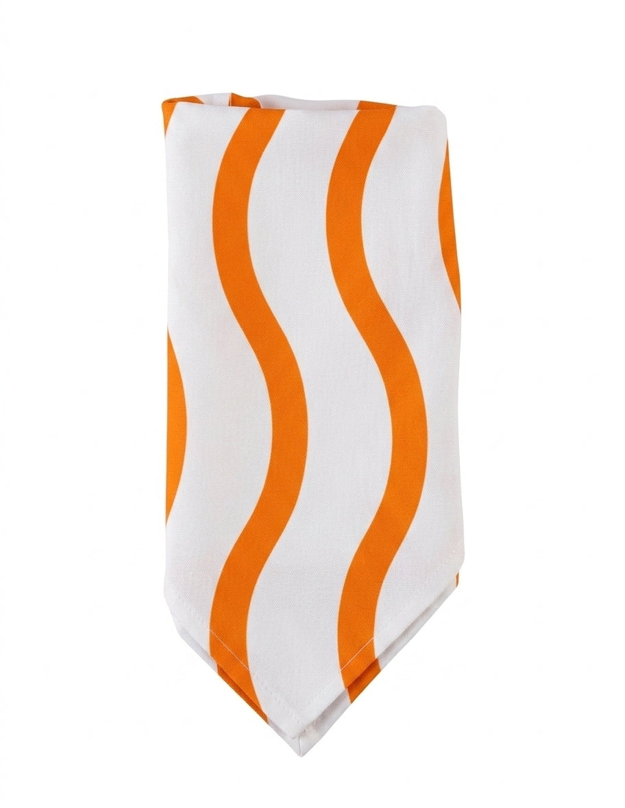 TOVAGLIA QUADRATA MISTO COTONE SUMMER ONDE ARANCIONI