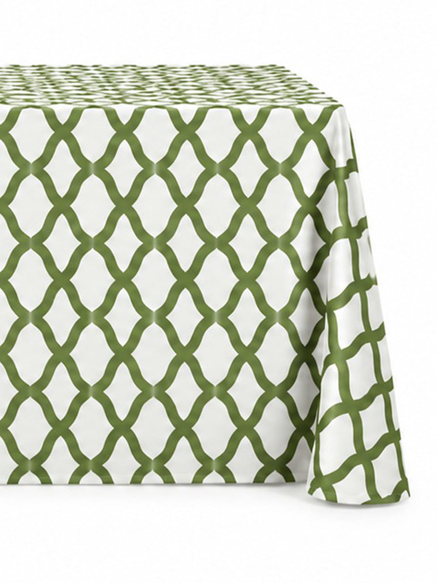 TOVAGLIA MISTO COTONE TWIST BIANCO E VERDE