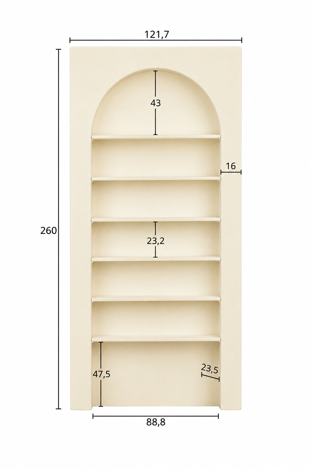 TABLEAU PORTA AD ARCO BIANCO