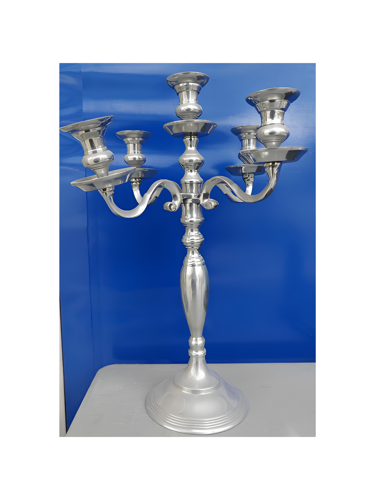 CANDELABRO MIMOSA ARGENTO
