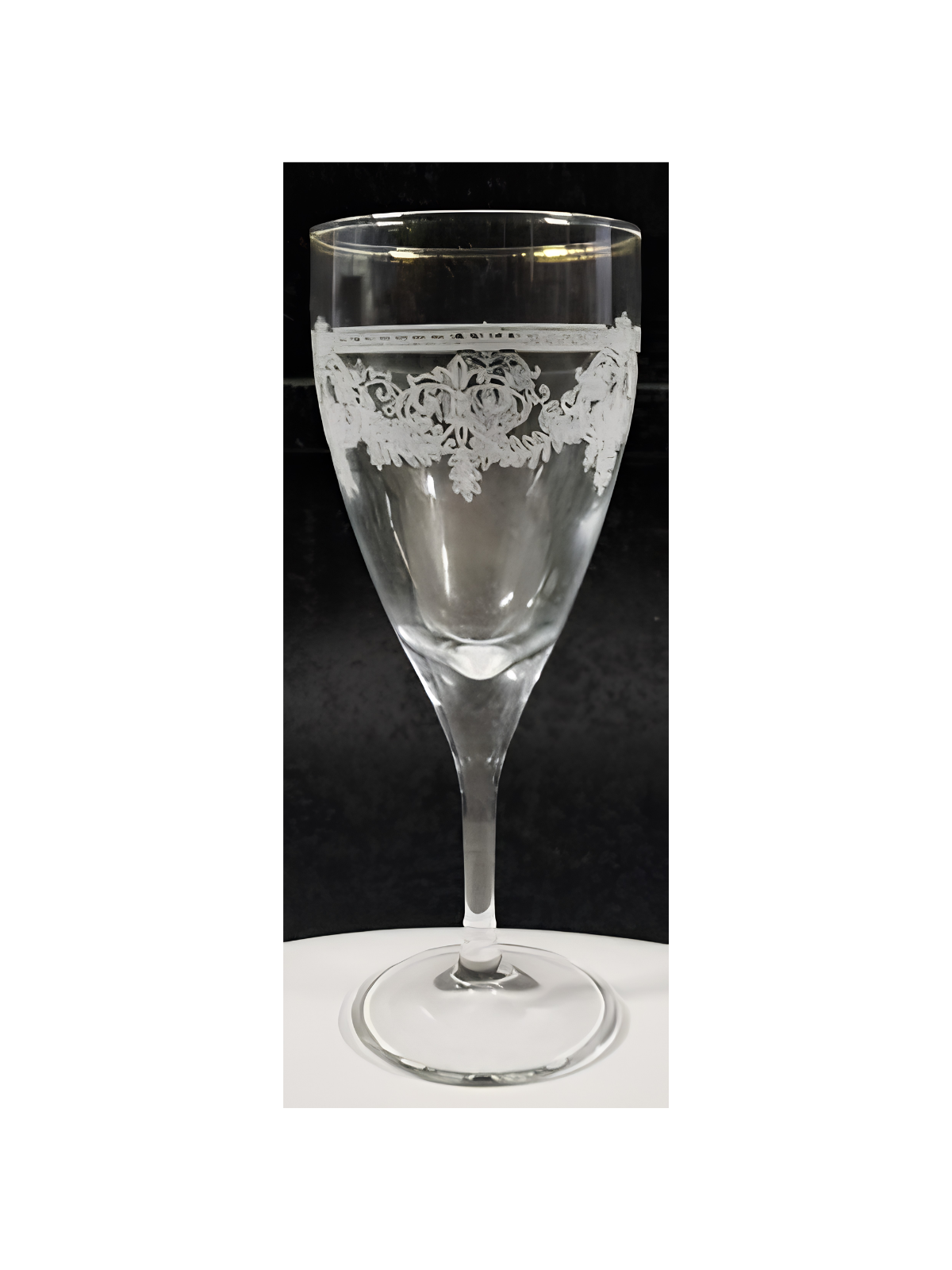 BICCHIERE VINO BIANCO DECORATO