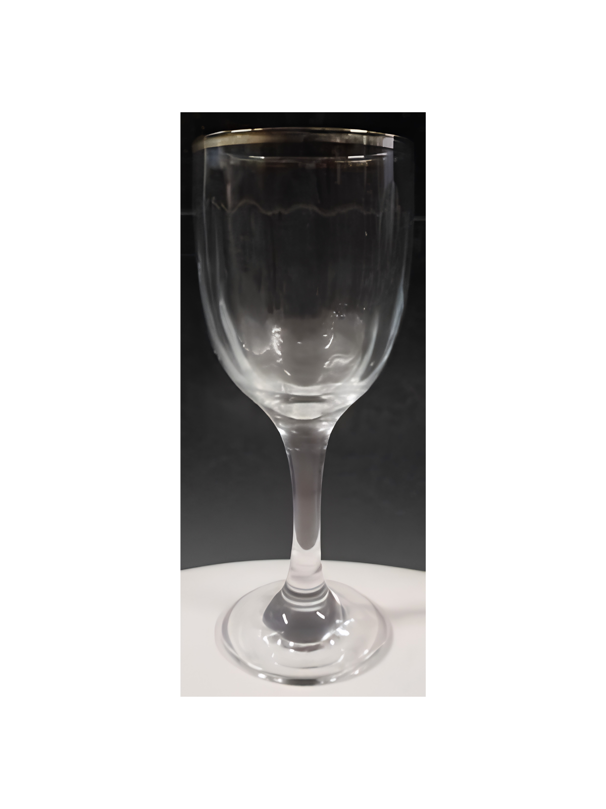 BICCHIERE VINO LINEA RIGATO FILO ARGENTO