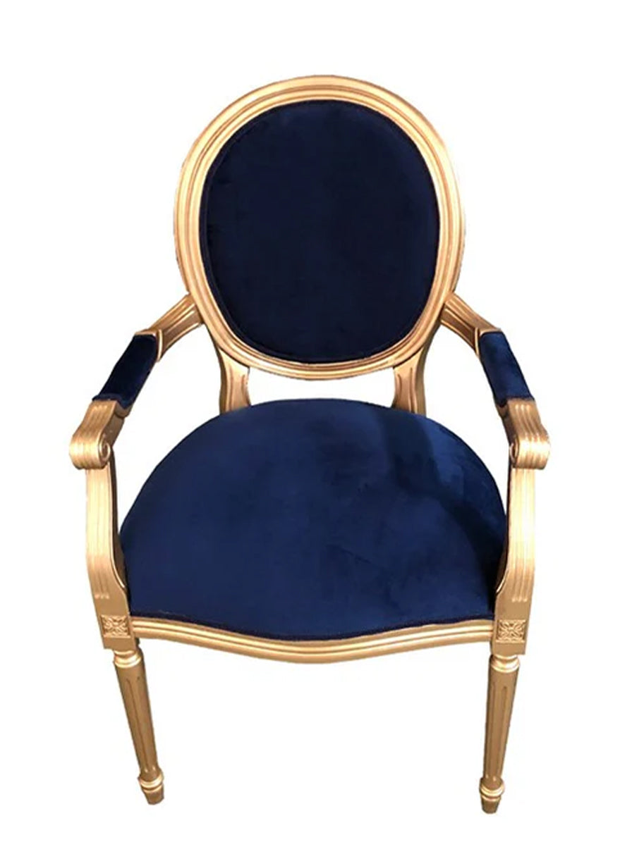 POLTRONA LUIGI XVI BLU