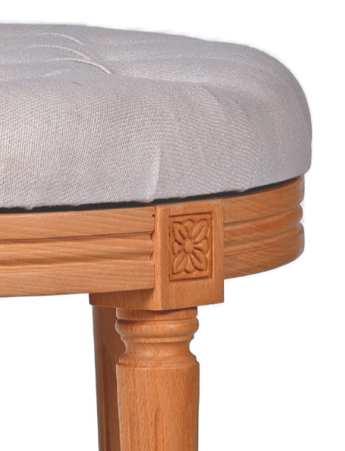 CUSCINO COTONE PANNA POUF LUIGI XVI
