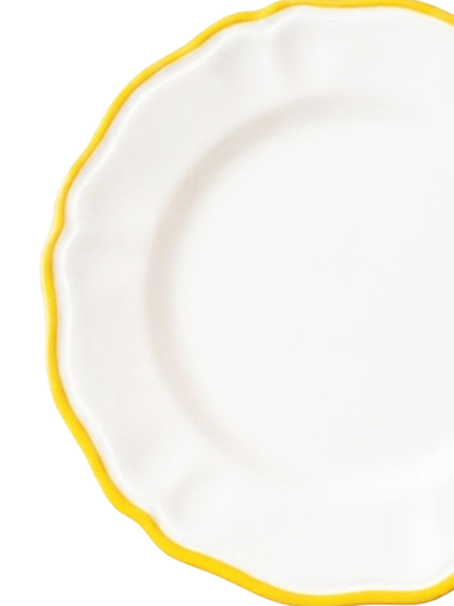 SOTTOPIATTO E PIATTINO PANE BORDO GIALLO