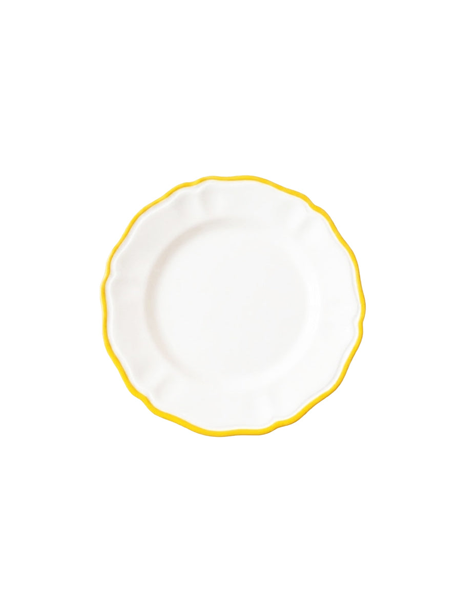 SOTTOPIATTO E PIATTINO PANE BORDO GIALLO