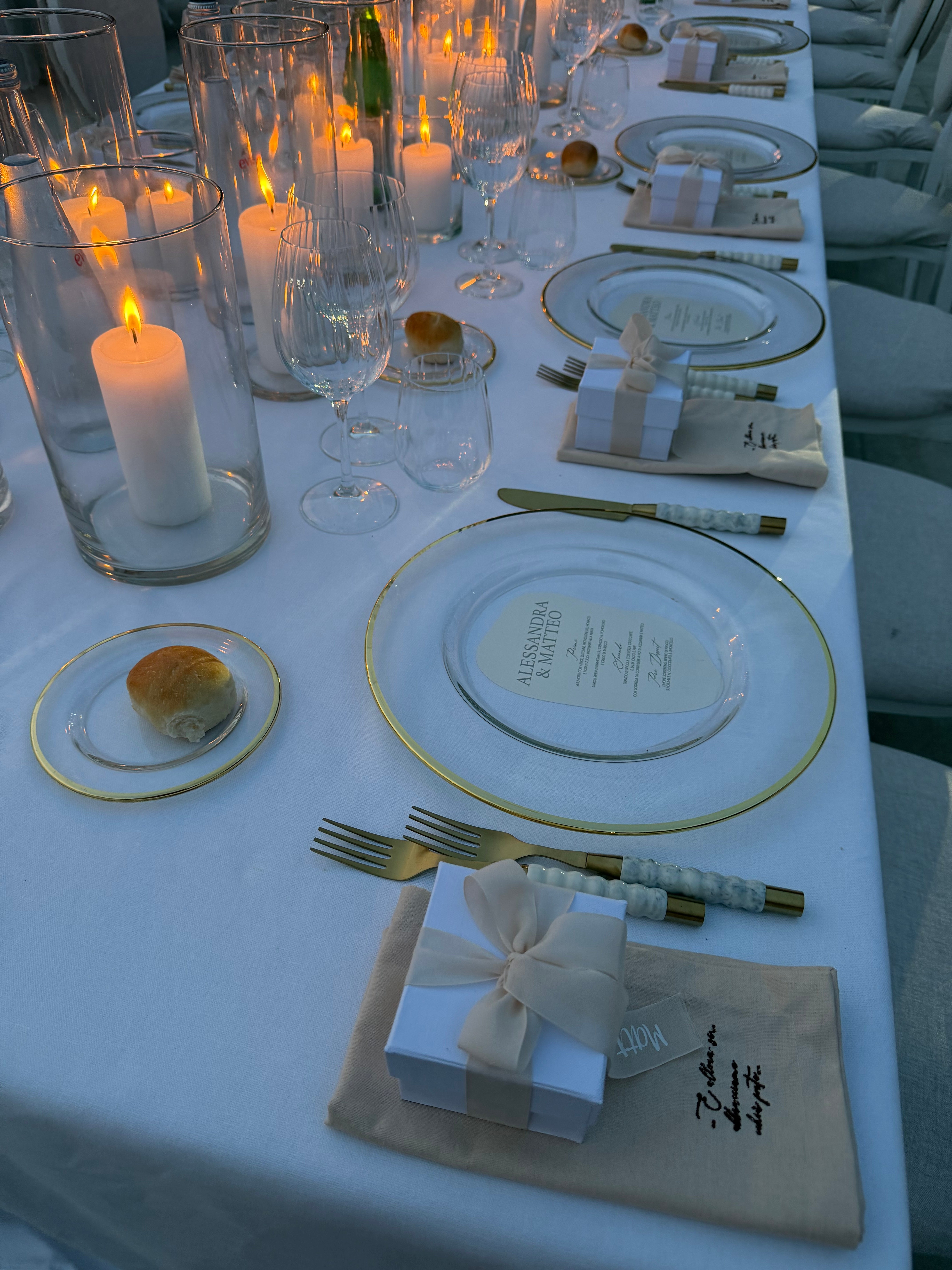 SOTTOPIATTO E PIATTINO PANE CRISTAL FILO ORO