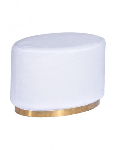 POUF ELIZABETH OVALE BIANCO