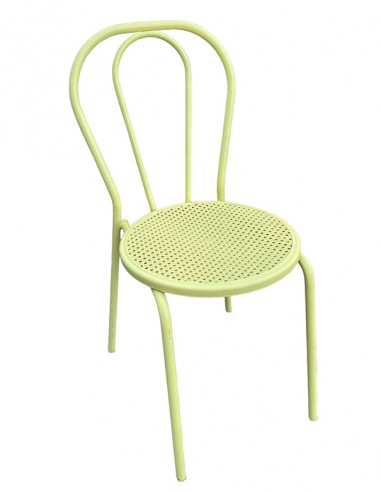 SEDIA THONET IN FERRO GIALLA