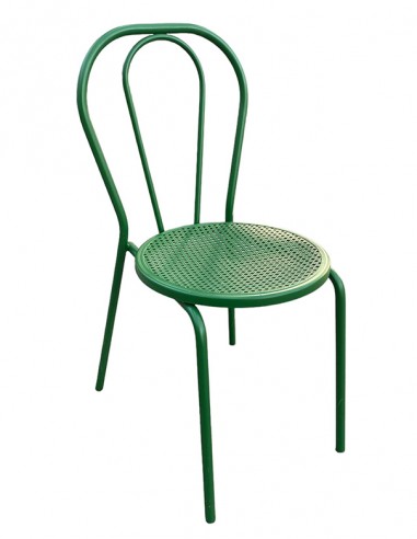 SEDIA THONET IN FERRO VERDE