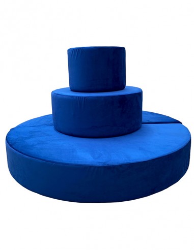 DIVANO TORTA VELLUTO BLU