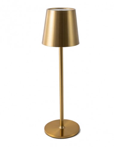 LAMPADA DA TAVOLO ORO CON LUCE A LED