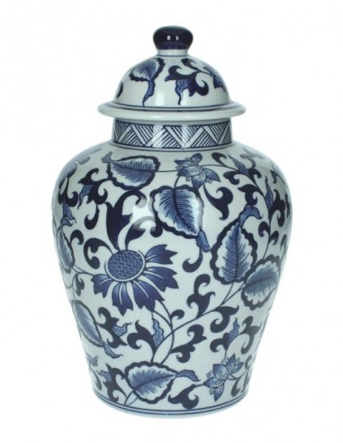 VASO ORIENTAL BIANCO-BLU