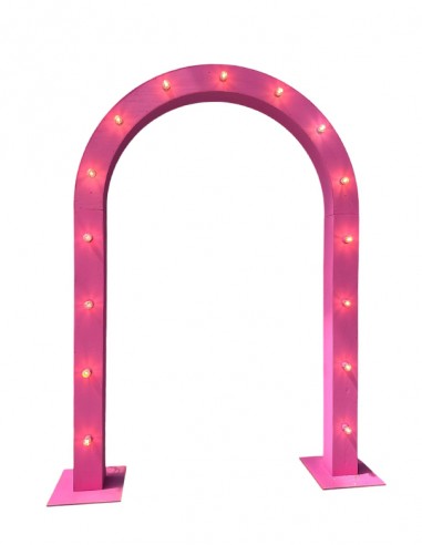 ARCO CON LAMPADINE FUCSIA