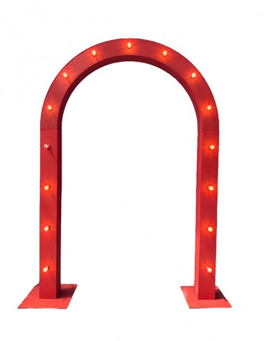 ARCO CON LAMPADINE ROSSO