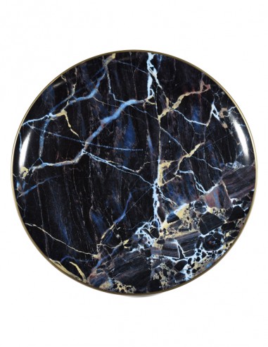 SOTTOPIATTO E PIATTINO PANE BLACK MARBLE