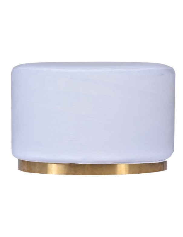 POUF ELIZABETH OVALE BIANCO