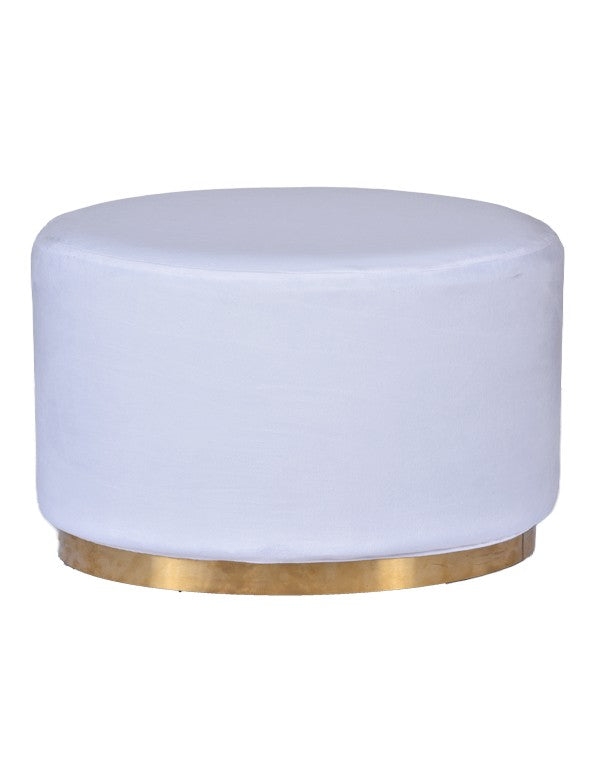 POUF ELIZABETH OVALE BIANCO