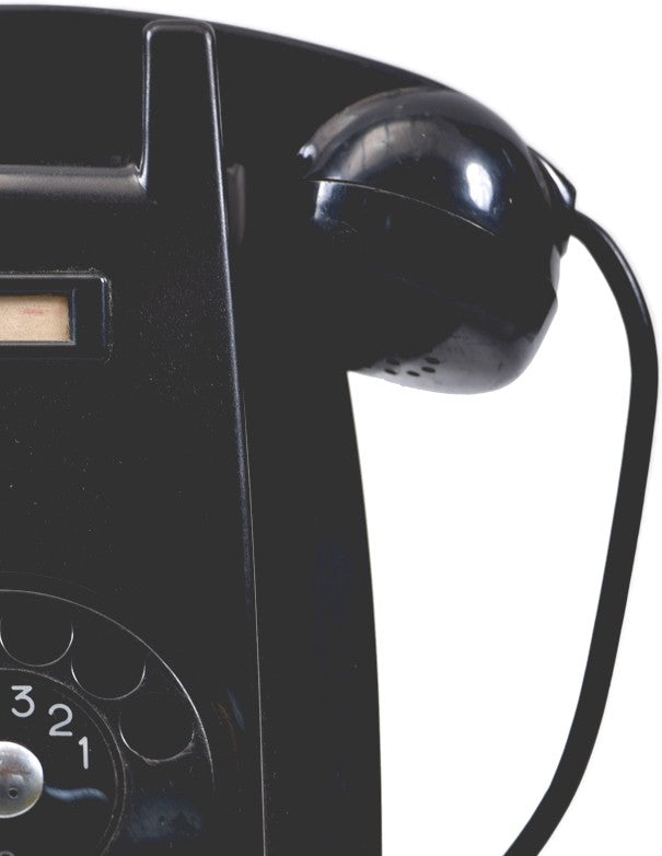 TELEFONO DA MURO NERO VINTAGE
