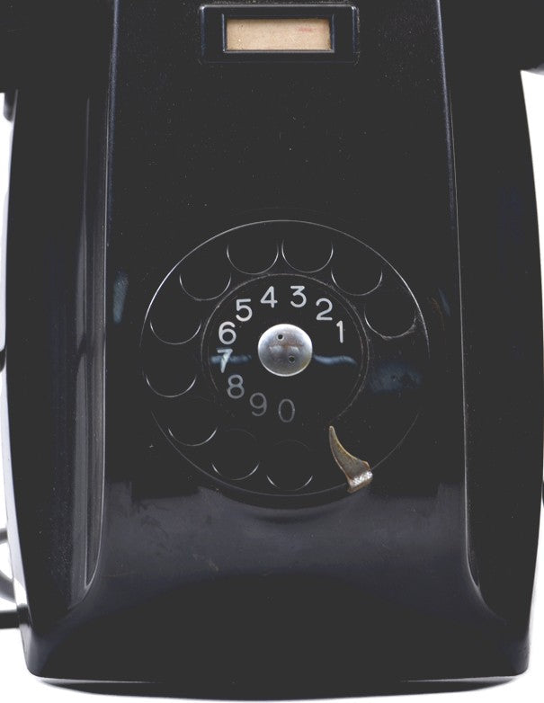 TELEFONO DA MURO NERO VINTAGE