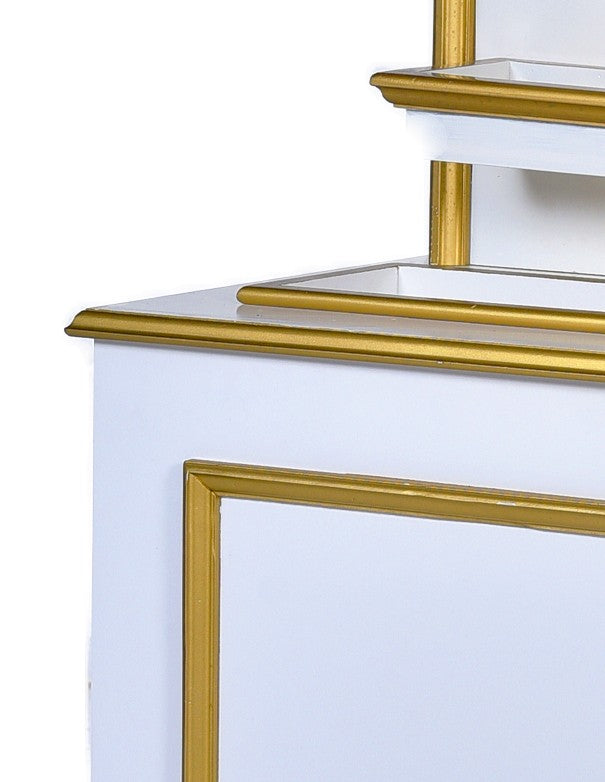 ESPOSITORE A VASCHETTA BIANCO E ORO