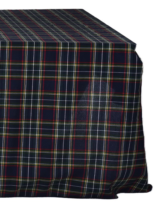 TOVAGLIA QUADRATA TARTAN BLU