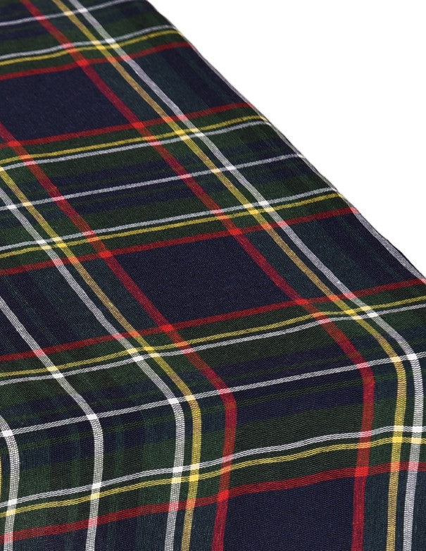 TOVAGLIA QUADRATA TARTAN BLU