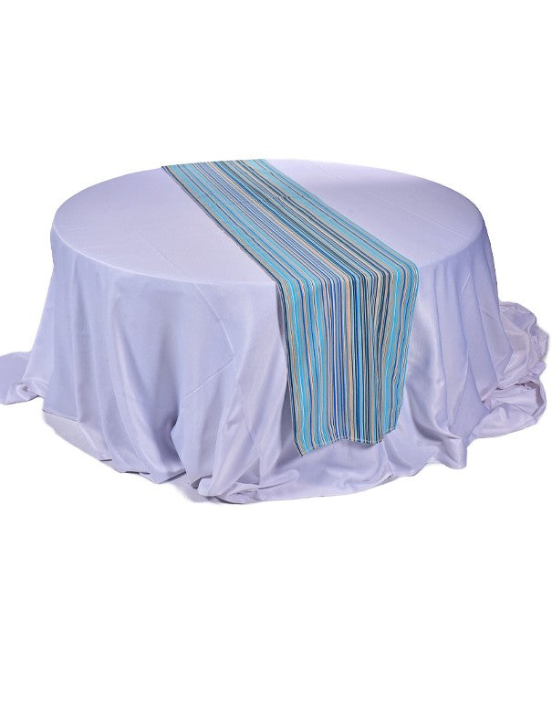 RUNNER IN COTONE MULTIRIGHE AZZURRO