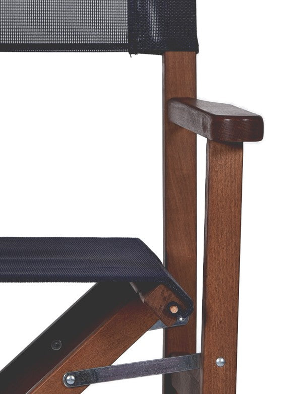 SEDIA DA REGISTA BLU IN LEGNO