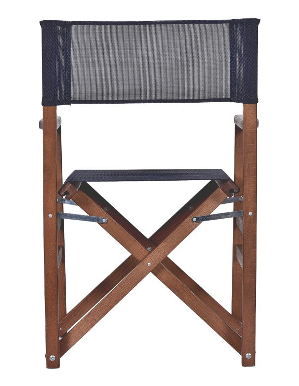 SEDIA DA REGISTA BLU IN LEGNO