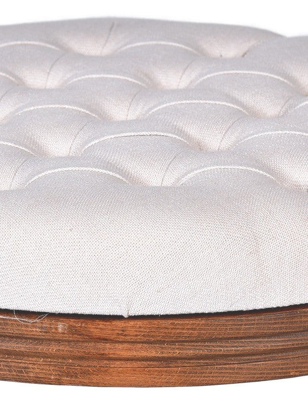 POUF NOCE LUIGI XVI SEDUTA IN COTONE BIANCO