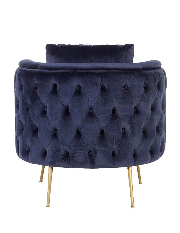 POLTRONA NUVOLA IN VELLUTO BLU