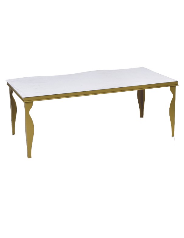 TAVOLO LINEARE ORO SPECCHIATO