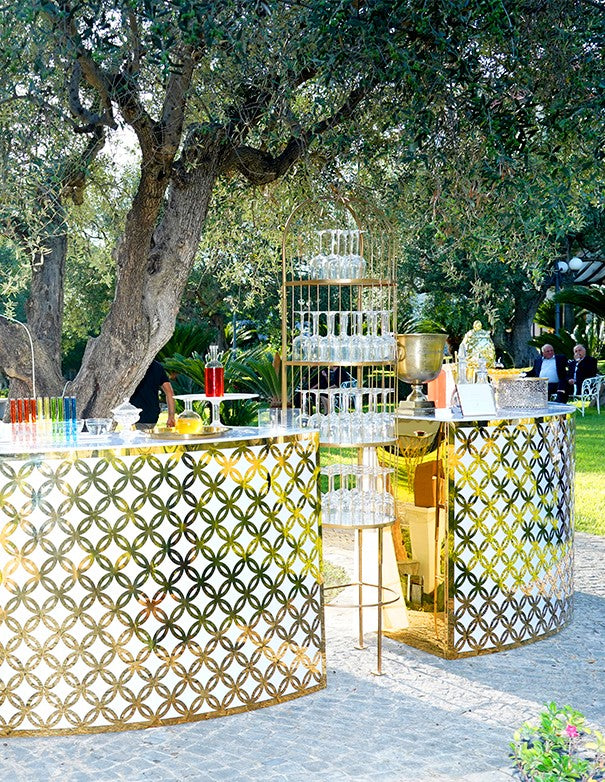 BANCONE BAR ORO CURVO