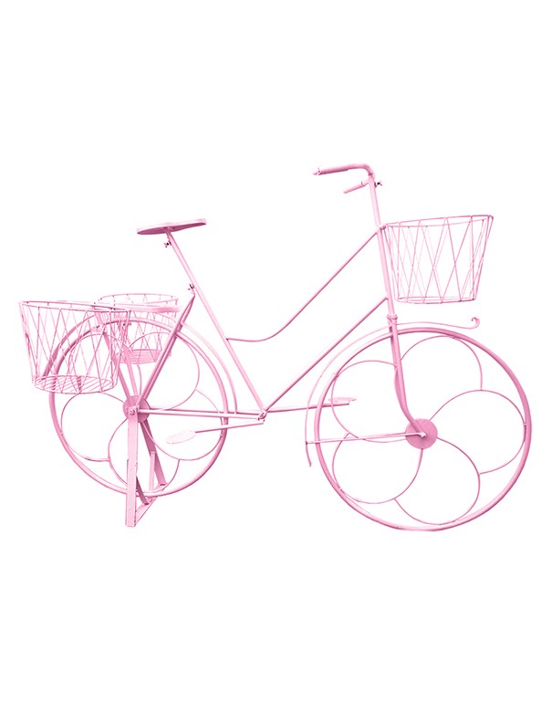 BICICLETTA ROSA DECORATIVA