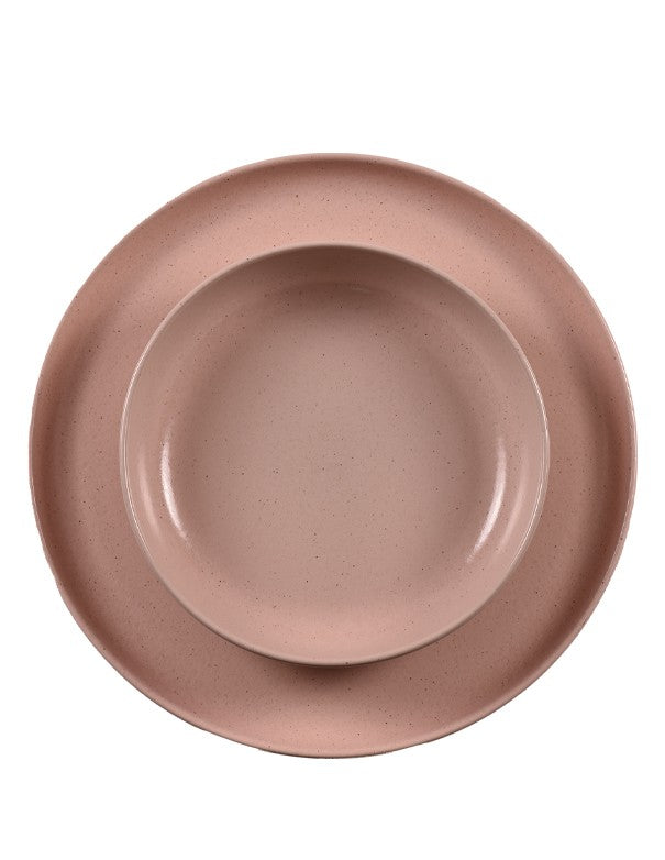 SOTTOPIATTO E PIATTINO PANE LINEA STONE ROSA