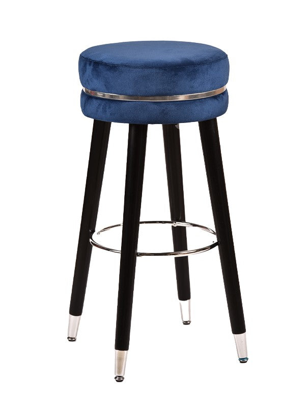 SGABELLO BAR PARIS BLU E SILVER